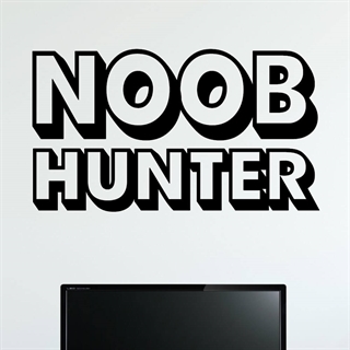 Noob Hunter – Gamer-Wandtattoo