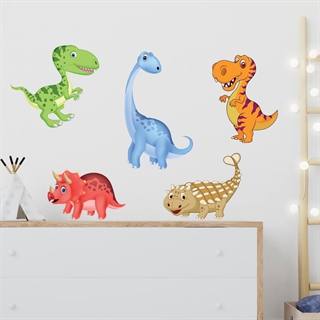 Bedruckte bunte Dinos - Wandtattoo