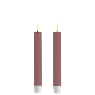 2 Stk. Real Flame LED Kronenkerzen -15 cm (Helllila)