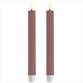 2 Stk. Real Flame LED Kronenkerzen -24 cm (Helllila)