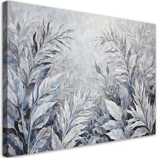 Leinwandbild, Blätter abstrakt botanisch - (90x60)