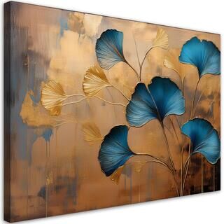 Leinwandbild, Blumen Ginko Botanica Art Deco - (60x40)
