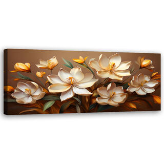 Leinwandbild, Boho-Blumenstrauß-Komposition - (120x40)