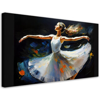 Leinwandbild, Ballerina-Frauentanz - (80x40)