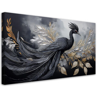 Leinwandbild, Pfauenvögel, Tiere, Glamour - (120x60)
