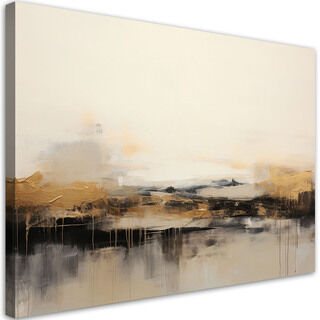 Leinwandbild, Modernes Abstraktionsbeige - (60x40)