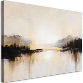Leinwandbild, Beige Abstraktion - (60x40)