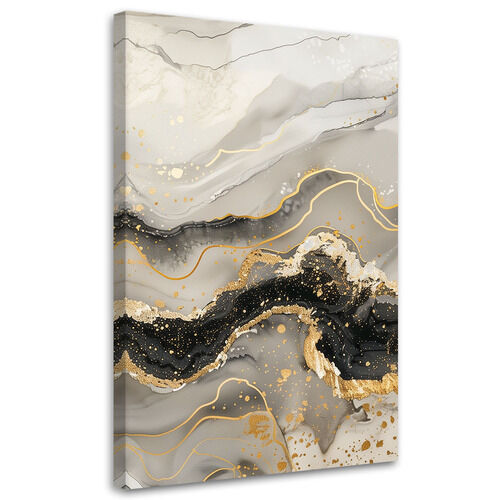 Leinwandbild, Marmor mit Gold-Glamour-Stil - (40x60)