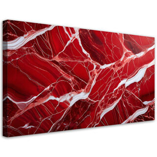 Leinwandbild, Glamourstein aus rotem Marmor - (80x40)