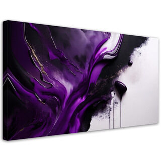 Leinwandbild, Lila Abstraktion - (120x60)