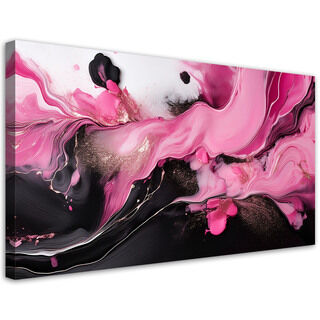 Leinwandbild, Rosa Abstraktionsloft - (120x60)