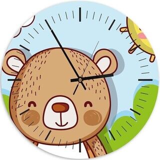 Wanduhr, Teddybär