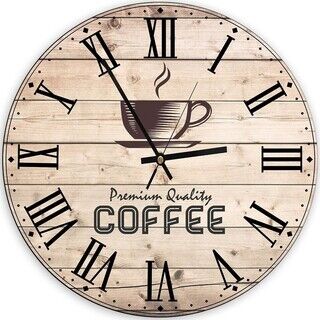 Wanduhr, Kaffee