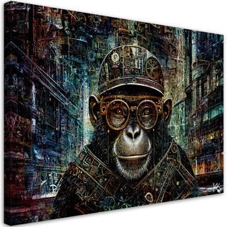 Leinwandbild, Abstrakter Affe