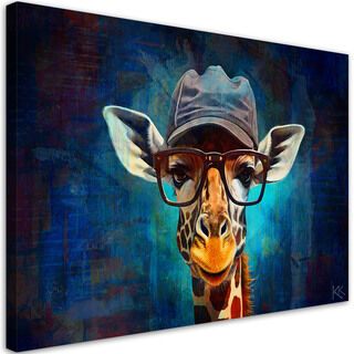 Leinwandbild, Pop-Art-Giraffe