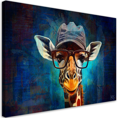 Leinwandbild, Pop-Art-Giraffe