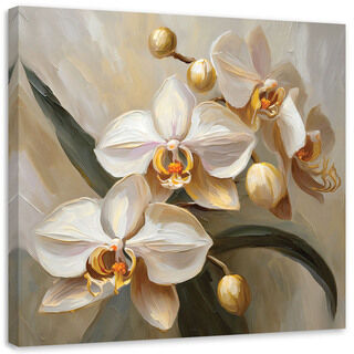 Leinwandbild, Orchideen KI