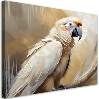 Leinwandbild, AI Papageienvogel gemalt