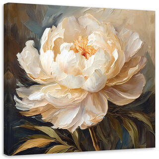 Leinwandbild, 3D-Pfingstrosenblume
