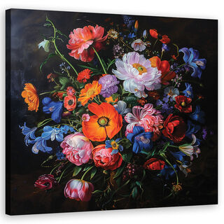 Leinwandbild, Vintage Blumenstrauß
