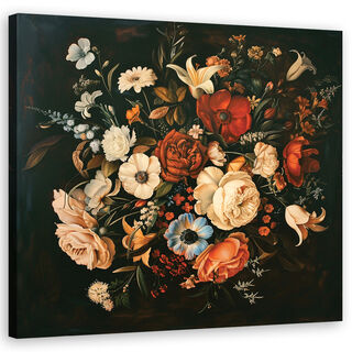 Leinwandbild, Retro-Vintage-Blumen