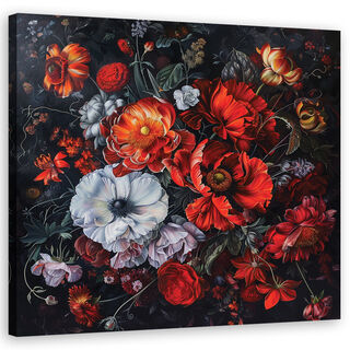 Leinwandbild, Blumen Blätter Rosen