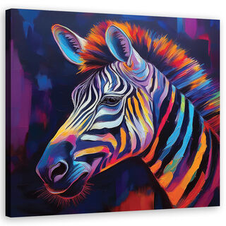 Leinwandbild, Zebra-Tier-Pop-Art