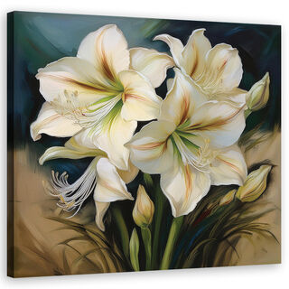 Leinwandbild, Strauß weißer Blumen