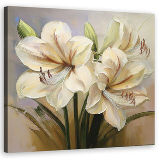 Leinwandbild, Bemalte Lilienblume