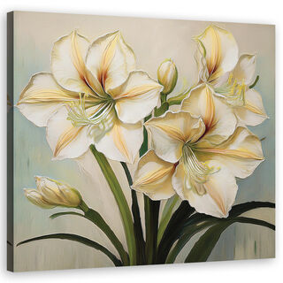 Leinwandbild, Blumenlilien weiß