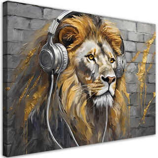 Leinwandbild, Löwenmusiktiere