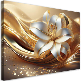 Leinwandbild, Lilienblume, Glamour