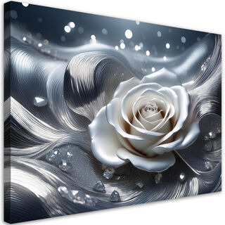 Leinwandbild, 3D-Rosenblütenabstraktion