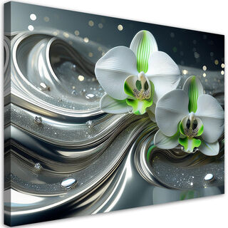 Leinwandbild, Orchideen-Abstraktionsblume