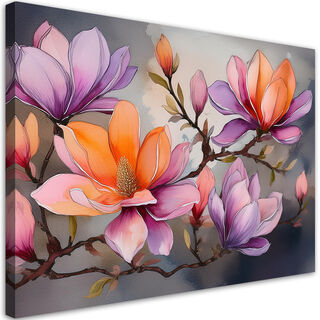 Leinwandbild, Aquarell-Abstraktionsblume