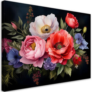 Leinwandbild, Blumenstrauß farbig
