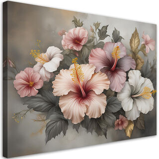 Leinwandbild, Rosa Blumennatur