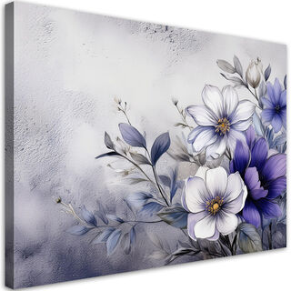 Leinwandbild, Blumen Natur Lila