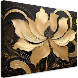 Leinwandbild, Beige Blume