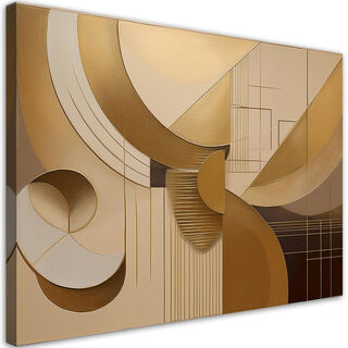 Leinwandbild, Geometrische Abstraktion Beige