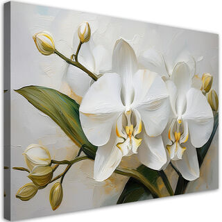 Leinwandbild, Bemalte Orchideenblüte