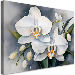 Leinwandbild, Orchideenblume Zusammenfassung