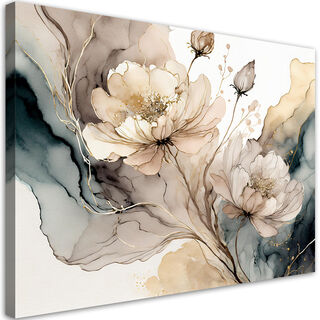 Leinwandbild, Aquarellblumenabstraktion