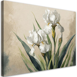 Leinwandbild, Weiße Blumen