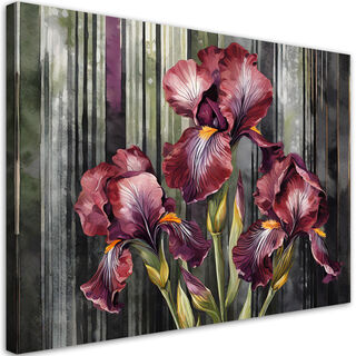 Leinwandbild, Rote Blumen