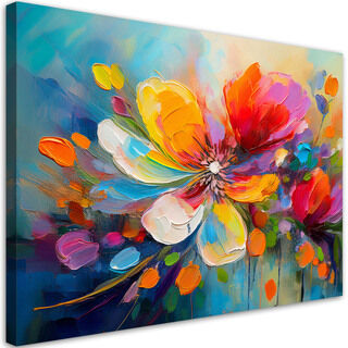 Leinwandbild, Bunte Blume