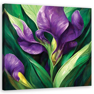 Leinwandbild, Irisblumen Natur