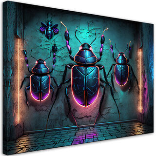 Leinwandbild, Insektentiere Neon