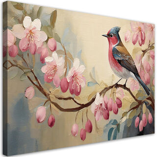 Leinwandbild, Vögel Tiere Shabby Chic