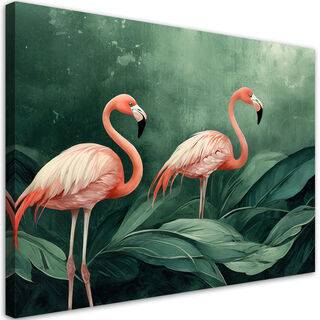 Leinwandbild, Botanik, Flamingos, Natur